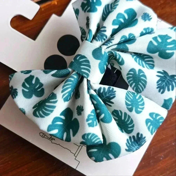 Pet accessories monstera plant print bow tie NWT collar accessory - Picture 4 of 4